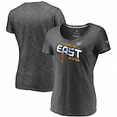 Women Cleveland Cavaliers Fanatics Branded 2018 Eastern Conference Champions Locker Room V-Neck T-Shirt - Heather Charcoal